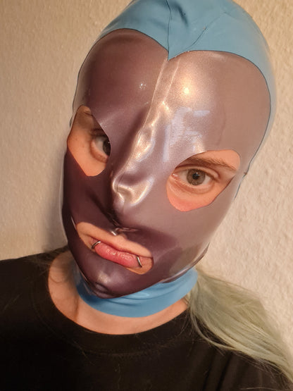 Latex Maske mit Reißverschluss Größe M